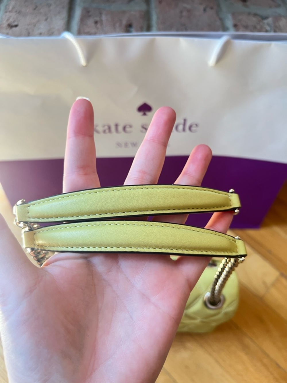 Kate Spade Yellow Green Frosty Lime Natalia Small Flap Crossbody - Picture 11 of 13